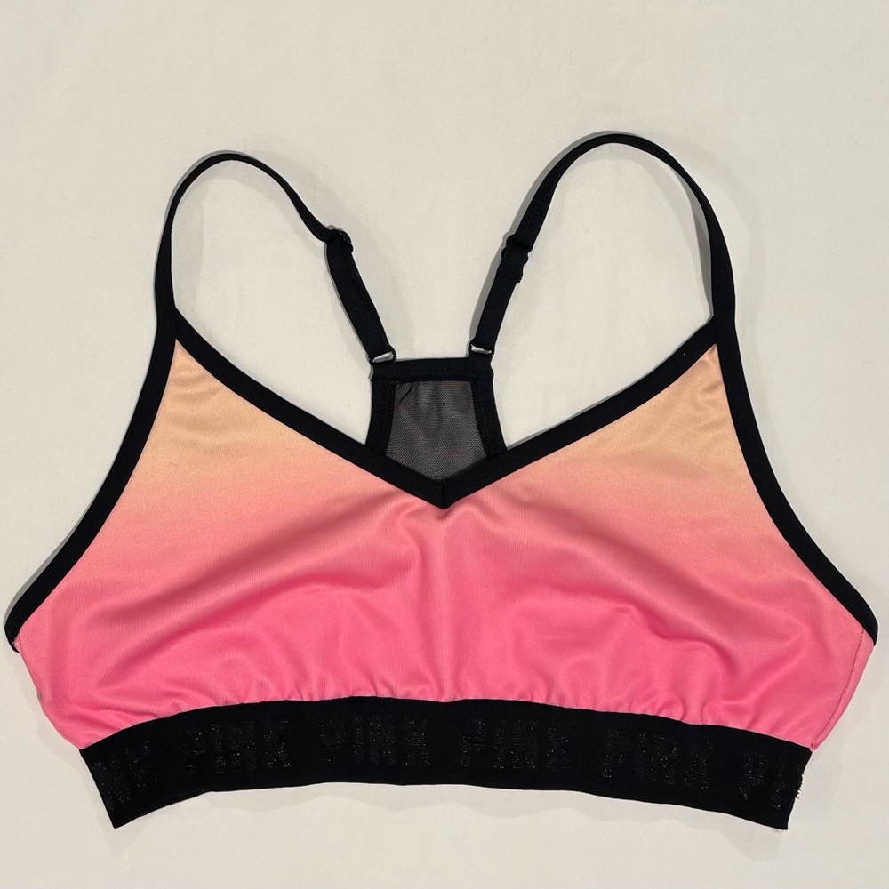 PINK Victoria's Secret Ombre Women's Racerback Sports Bra Medium